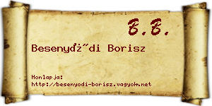 Besenyődi Borisz névjegykártya